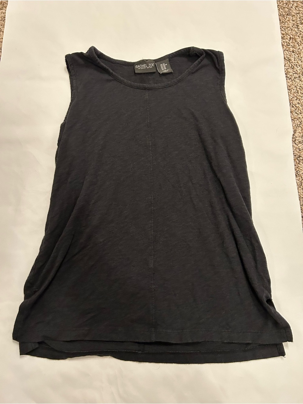 Rachel Zoe Black Relaxed Crewneck Tank